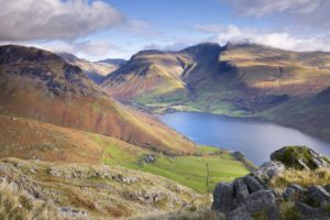 Scafell Pike and Wastwater in Wasdale Valley, Lake District