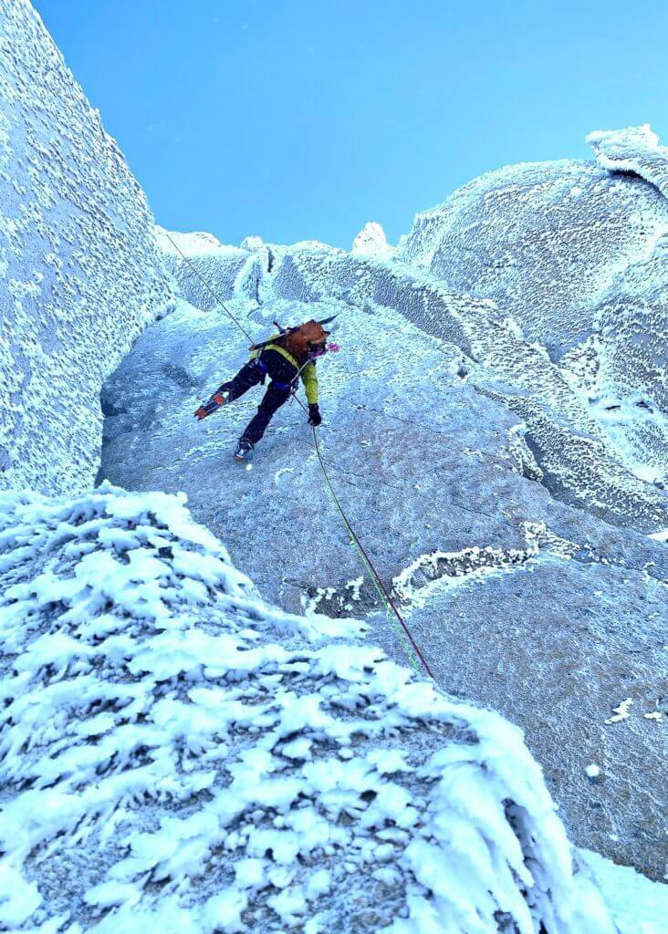 Tristan Knoertzer, profile of a Chamonix guide, frozen wall