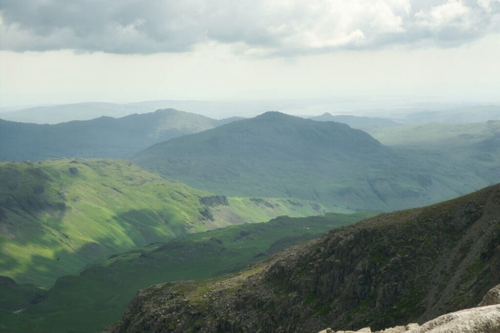 Climbing the Highest Mountain in England from Langdale
