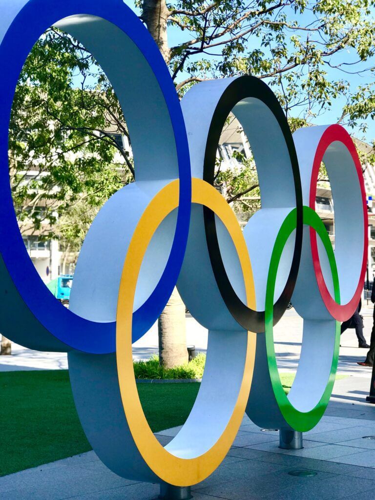 The Olympic Rings in Tokyo, Japan