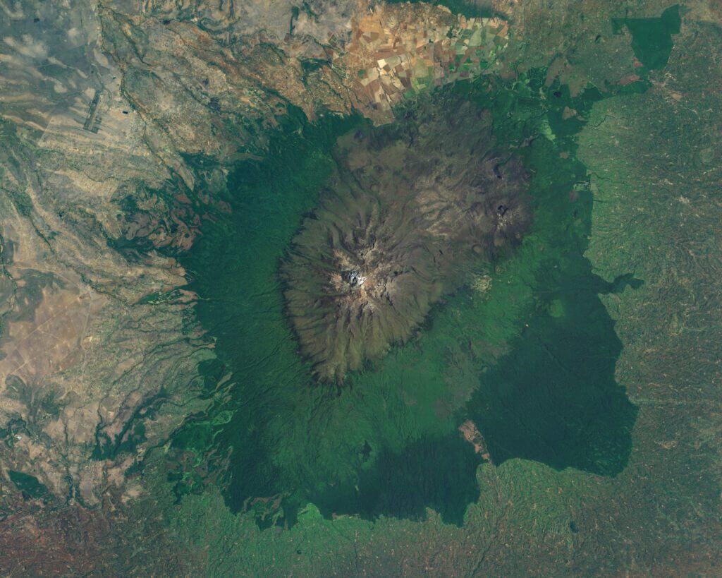 Mount Kenya from space