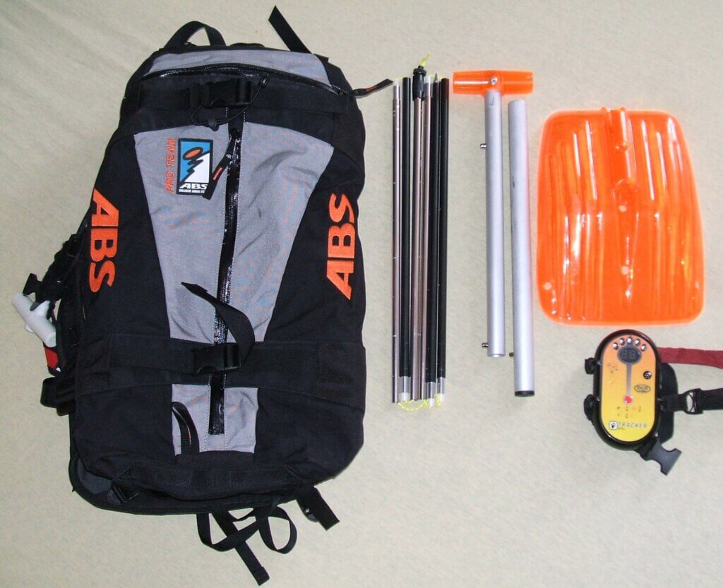 Ski touring equipment - avalanche safety equipment